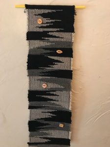 Woven art by artist Leigh Fairey