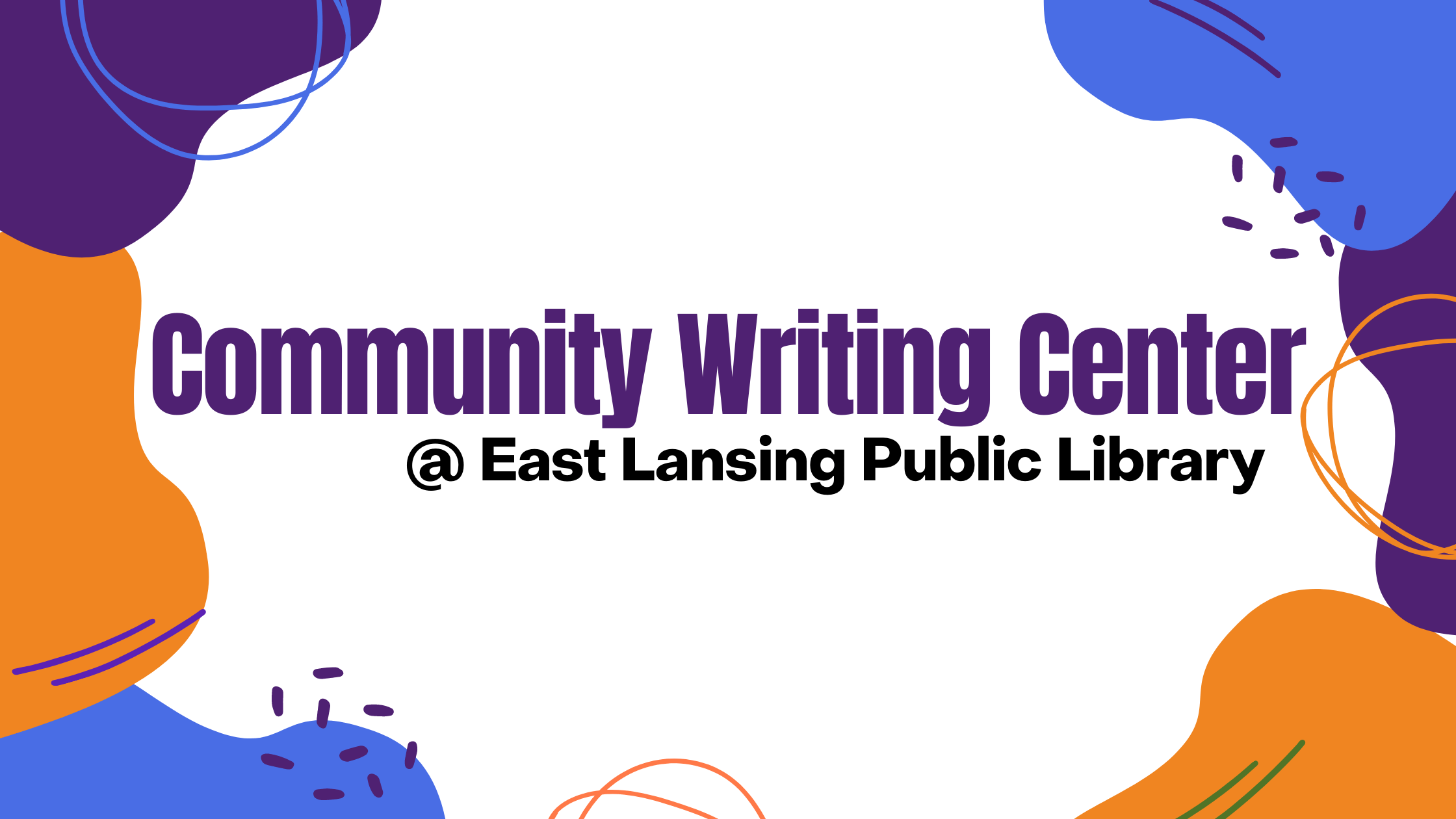 Logo for the Community Writing Center at the East Lansing Public Library