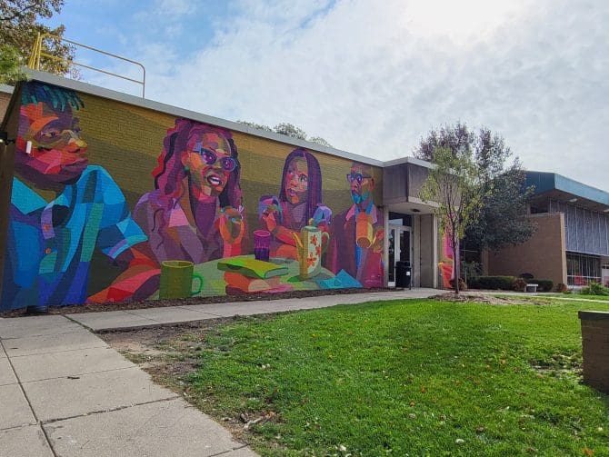 East Lansing Public Library’s New Mural! East Lansing Public Library