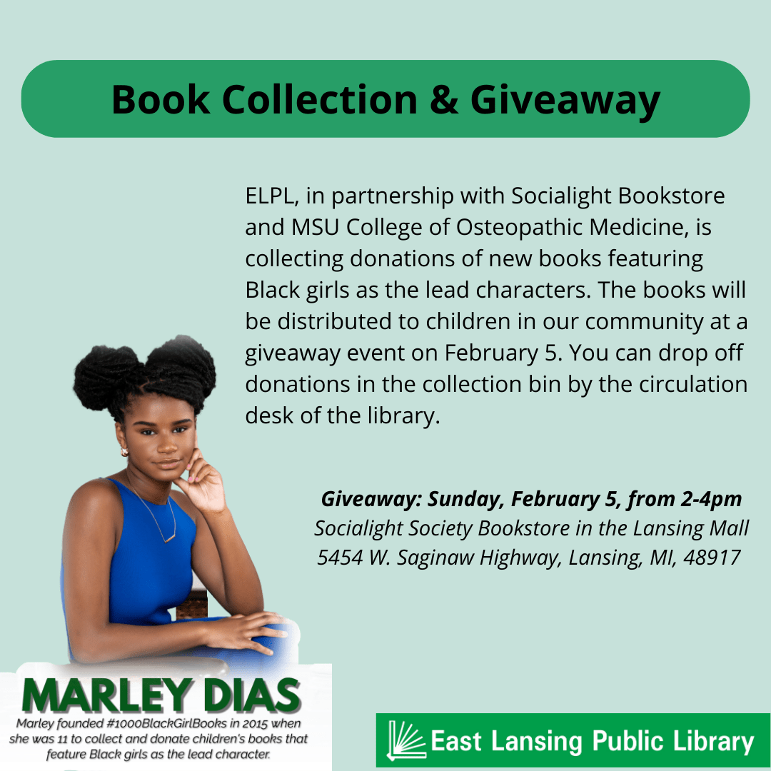 1000BlackGirlBooks Marley Dias Keynote and Book Drive East Lansing